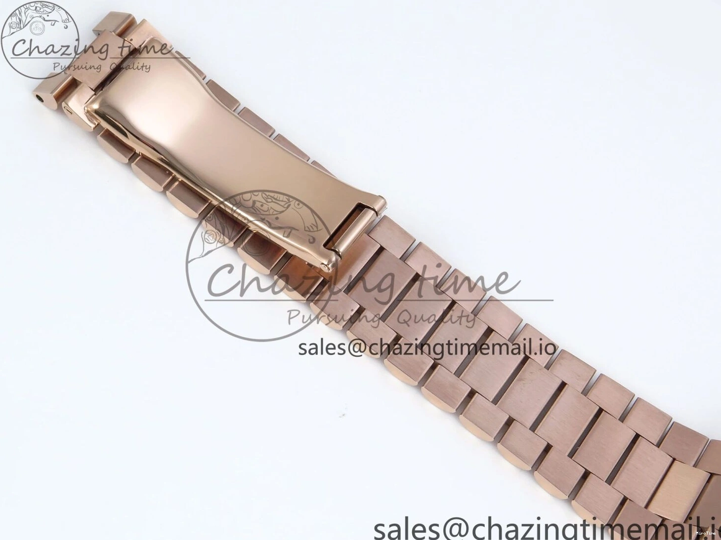 MiroTime 0521 Lightweight DayDate 40 RG QF 1:1 Best Edition Brown Roman Dial Diamonds Bezel on President Bracelet A2836 V5 (Gain Weight) 475